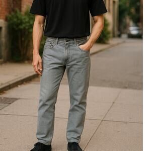 Vintage 70s/80s White/Gray Wash Wrangler Jeans Straight Leg Mens Size 30x34